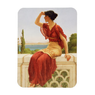 Godward The Signal Beautiful Woman Portrait Art Magnet