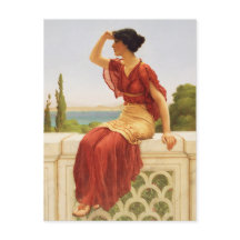 Godward The Signal Beautiful Woman Portrait Art