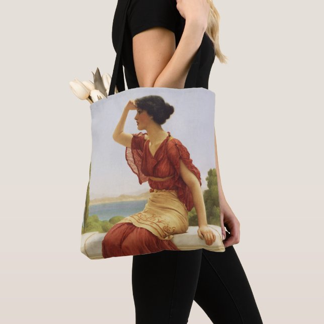 Godward The Signal Beautiful Woman Portrait Art Tote Bag (Close Up)