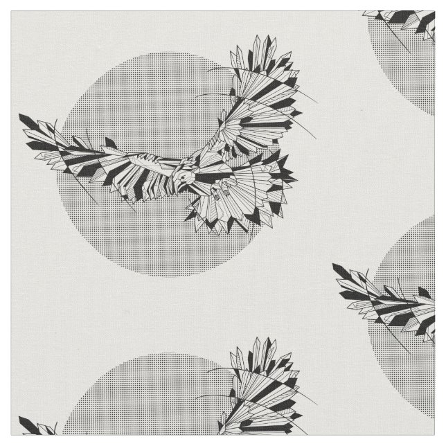 Goemetric Hawk Fabric (Close Up)