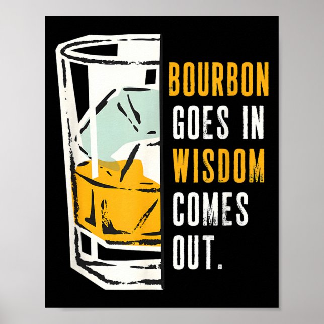Goes In Wisdom Comes Out Funny Lover Design Poster (Front)