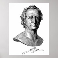 Goethe Bust with Signature