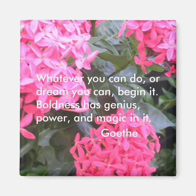 Goethe Motivational Quotation Magnet (Front)