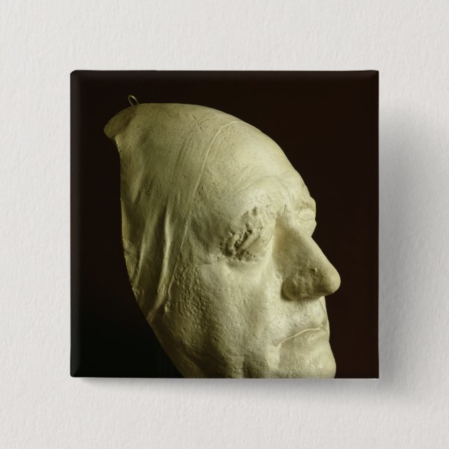 Goethe's Mask, 1807 15 Cm Square Badge (Front)
