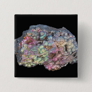 Goethite Showing Iridescence 15 Cm Square Badge