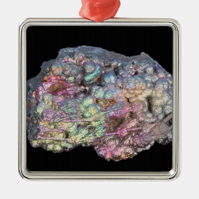 Goethite Showing Iridescence Metal Tree Decoration (Front)