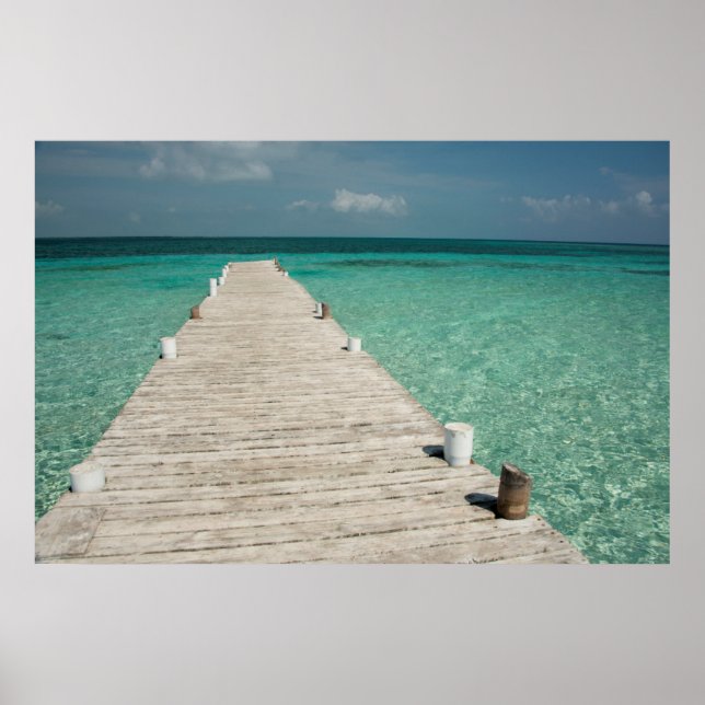 Goff Caye, a popular Barrier Reef Island Poster (Front)