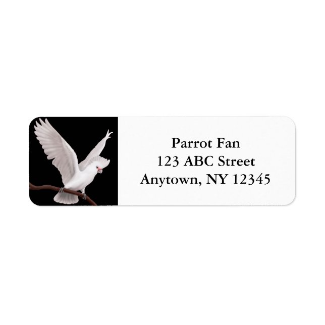 Goffin's Cockatoo Customisable Label (Front)