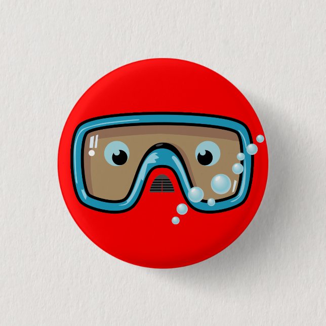 Goggles 3 Cm Round Badge (Front)