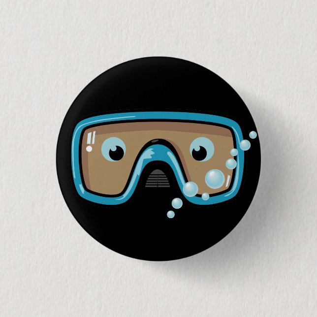 Goggles 3 Cm Round Badge (Front)