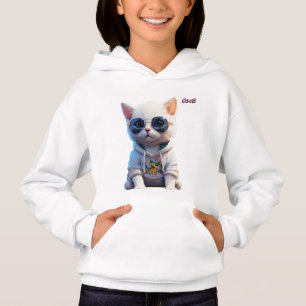  Goggles & Cat Kids Hoodie