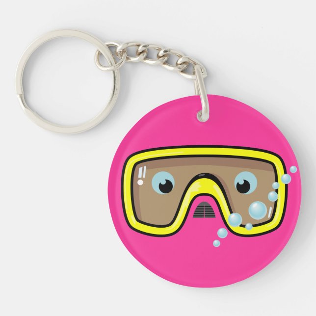 Goggles Personalised Key Ring (Front)