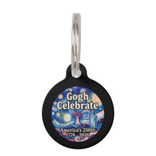 Gogh Celebrate America 250th Anniversary Patriotic Pet Tag