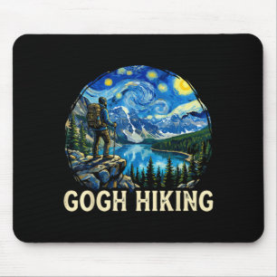 Gogh hiking funny hiker starry night art van gogh  mouse pad