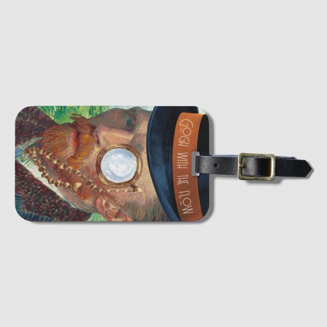 Gogh With The Flow Luggage Tag (Front Horizontal)
