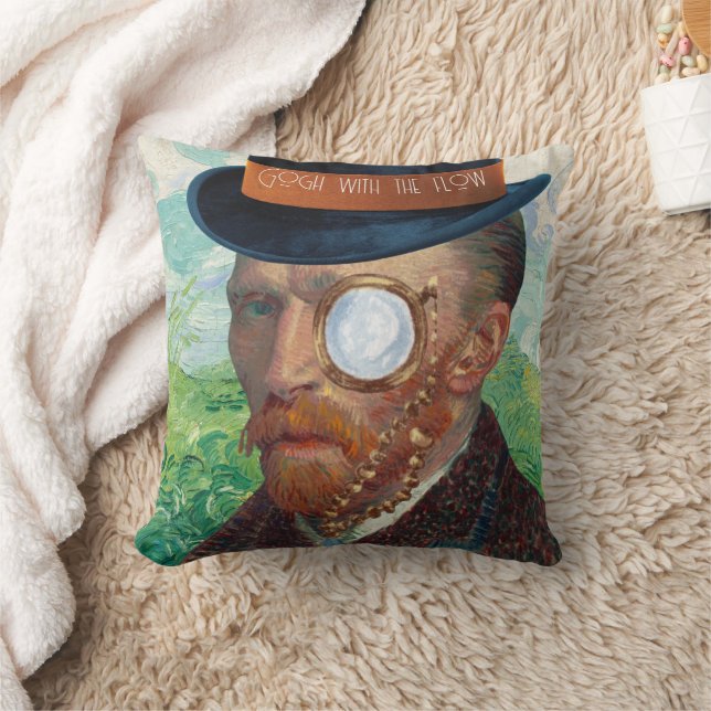 Gogh With The Flow Throw Pillow (Blanket)