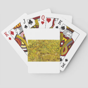 Gogh Yellow Blossoms Whimsical Wedding Personalise Playing Cards