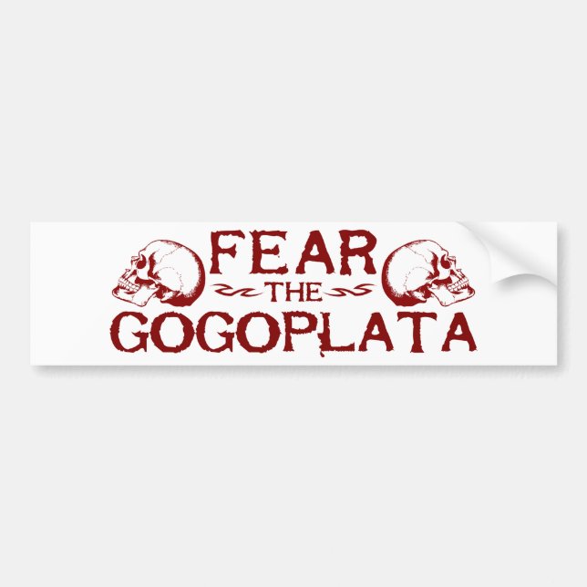Gogoplata Bumper Sticker (Front)