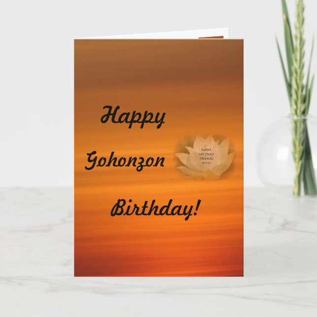 Gohonzon Birthday Card SGI Buddhism (Front)