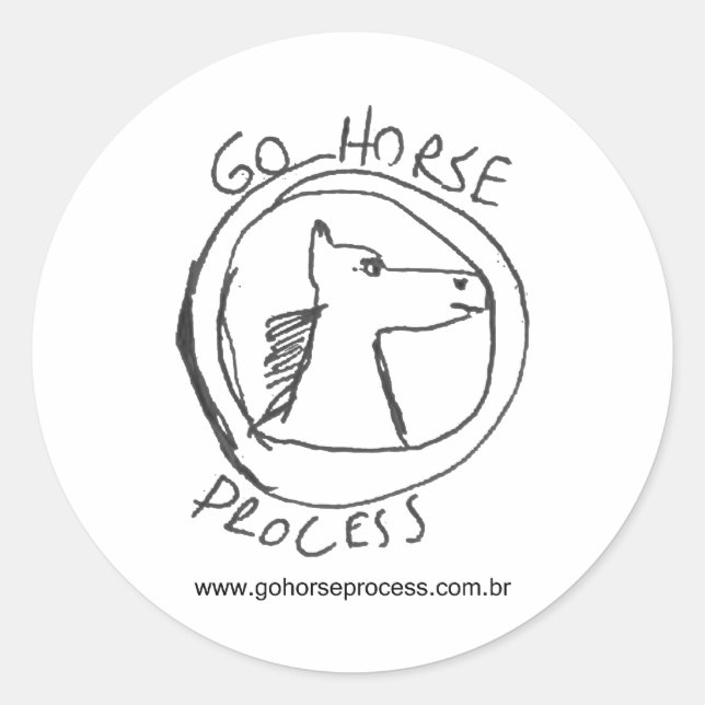 GOHORSE OFICIAL PRODUCT HOMOLOGATED CLASSIC ROUND STICKER (Front)
