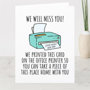 Going Away Card for Coworker or Boss, Funny Going