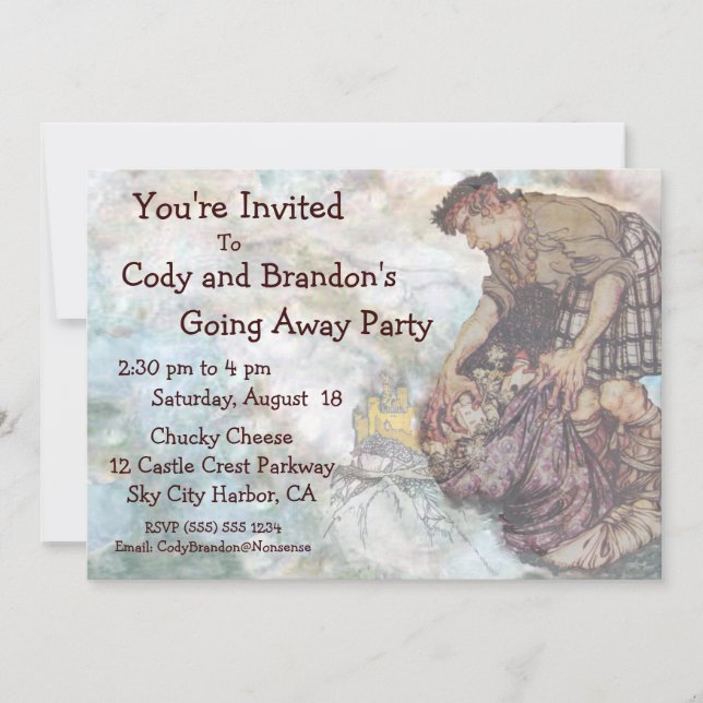 Going Away Party Invitation FairyTale Giant Packs (Front)