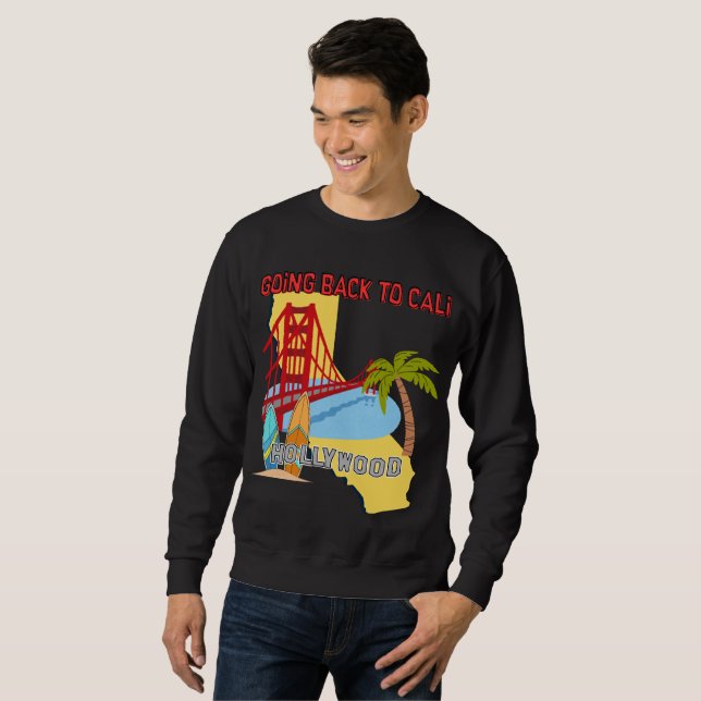 Going Back to Cali Men's Dark Sweatshirt (Front Full)