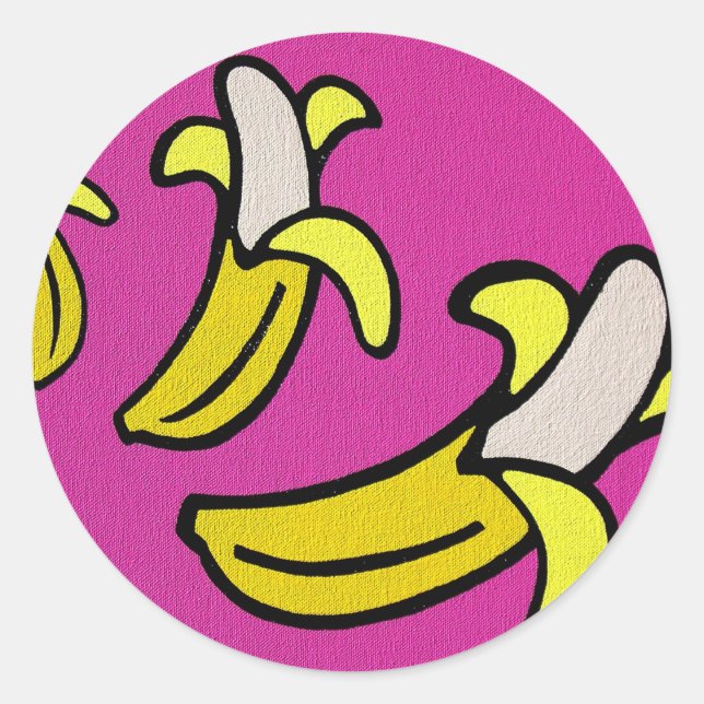 "Going Bananas" Classic Round Sticker (Front)
