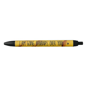 Going bananas over you Valentine's Day Black Ink Pen