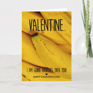 Going bananas over you Valentine's Day Holiday Card