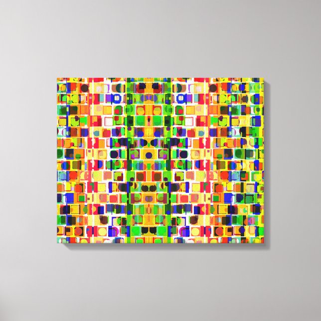 Going Crazy Colourful Abstract Pattern Canvas Print (Front)