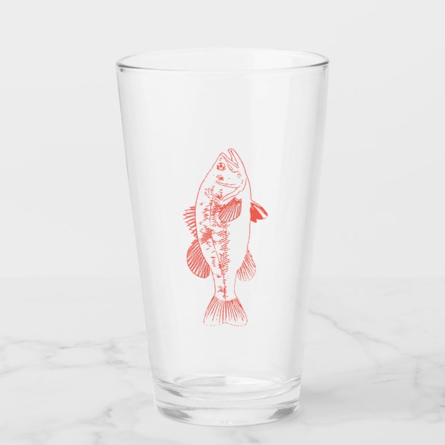 Going Fishing & Hunting - Fish Pint Glass (Front)
