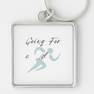 Going For a Run Minimalist Runner Hobby Gift Key Ring