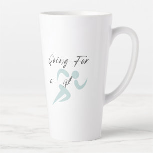 Going For a Run Minimalist Runner Hobby Gift Latte Mug