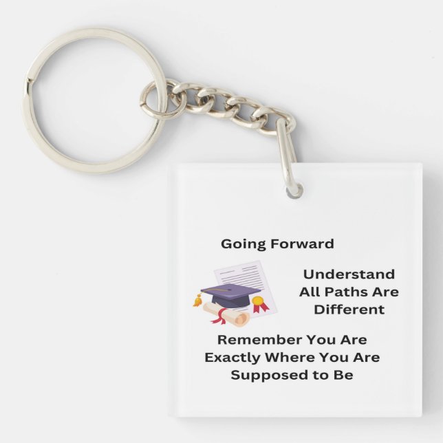 Going Forward Graduate on a  Key Ring (Front)
