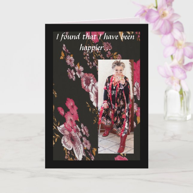 Going from Coffee to Orange Juice funny Card (Orchid)