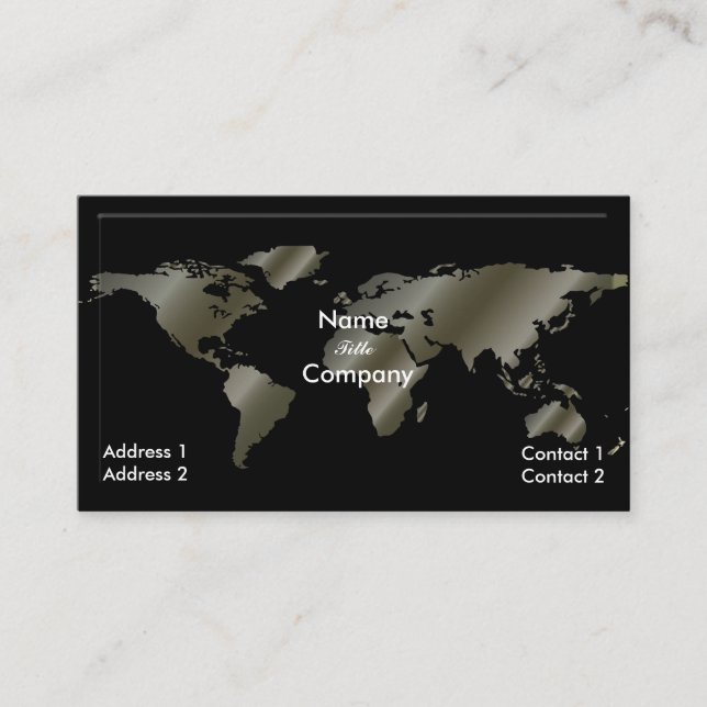 Going Global /silver business card (Front)