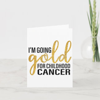 Going Gold For Childhood Cancer Awareness Survivor Card