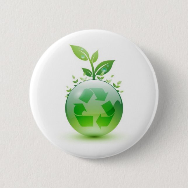 Going Green 6 Cm Round Badge (Front)