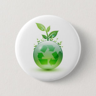 Going Green 6 Cm Round Badge