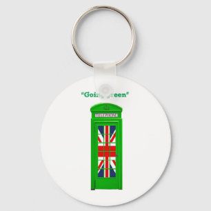 "Going green" London phone box Key Ring