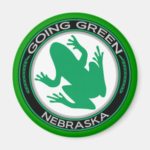 Going Green Nebraska Frog Magnet