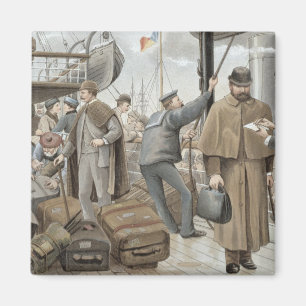 Going on Board at Tilbury, from 'P & O Pencillings Magnet