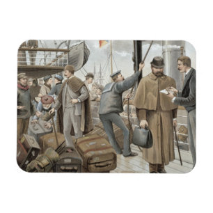 Going on Board at Tilbury, from 'P & O Pencillings Magnet