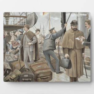 Going on Board at Tilbury, from 'P & O Pencillings Plaque