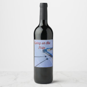 Going on the Piste ski wine bottle label. Wine Label