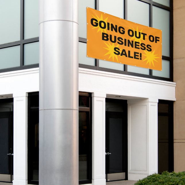 Going Out of Business Sale Banner (Outside Building)