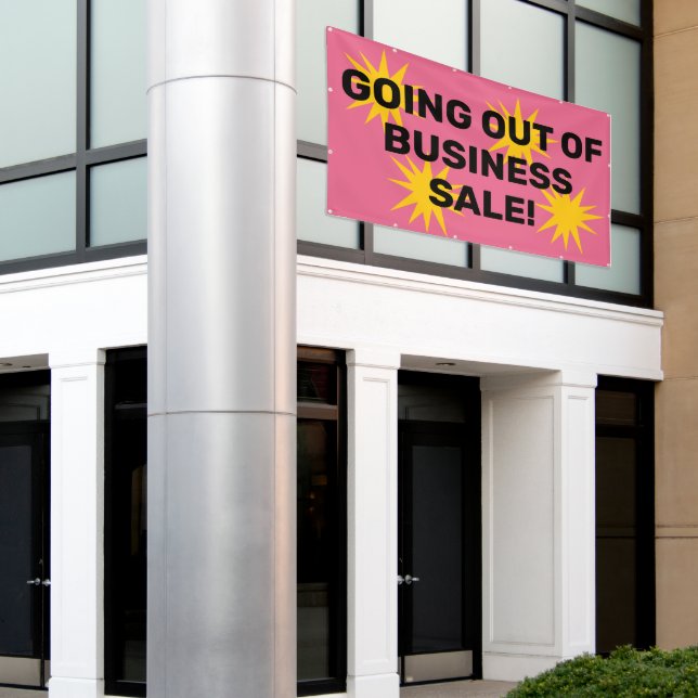Going Out of Business Sale Banner (Outside Building)