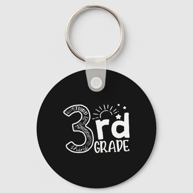 Going To 3rd Grade Teacher Squad And Third Grade B Key Ring (Front)