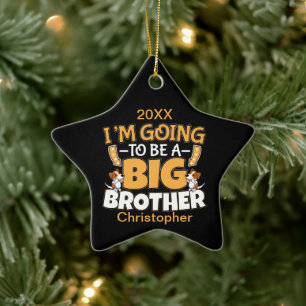 Going to Be a Big Brother - New Baby Sibling Ceramic Tree Decoration
